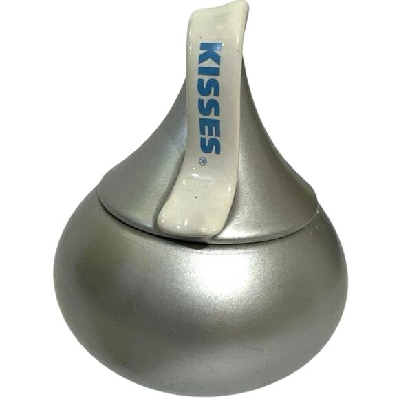 HERSHEY'S KISSES CANDY bowl Silver Dish & Lid 2 Pc 2006 Chocolate candy bowl - Picture 1 of 7